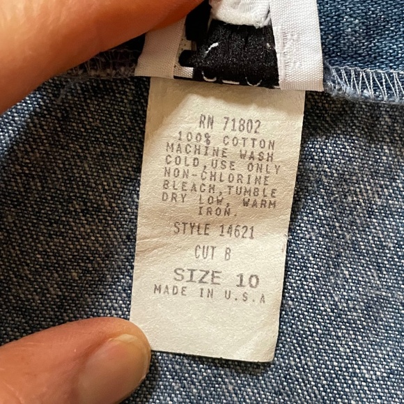 Vintage High Waisted Long Denim Skirt with Side Button Band - Picture 14 of 14